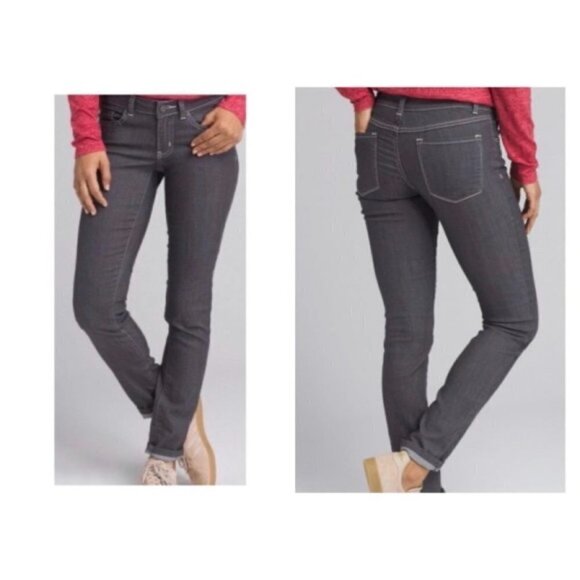 prAna size 0 / 25 Gray Slim Stretch Jeans - Picture 1 of 12